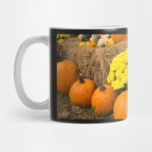 pumpkins in the hay Mug